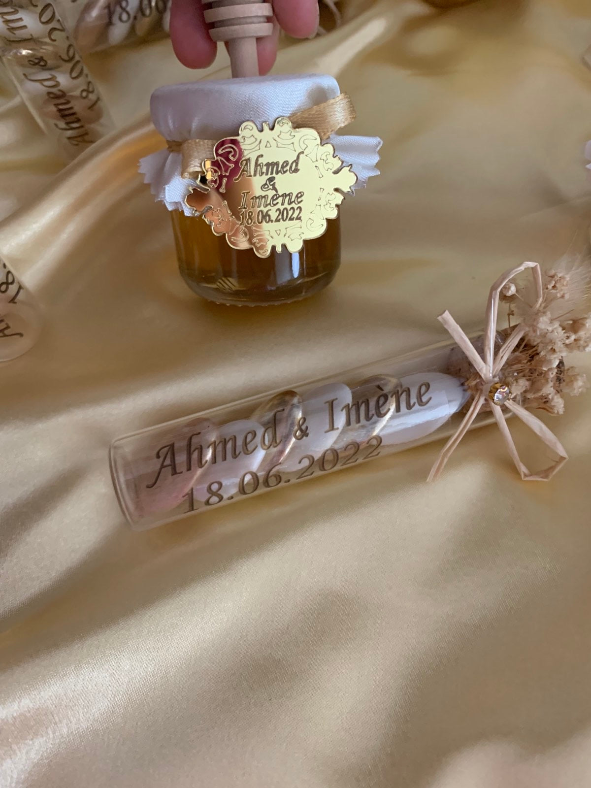 Contenant a dragées « fiole champêtre »