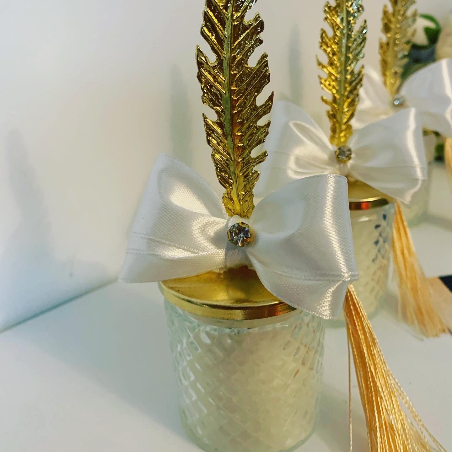 Bougie personnalisée « plume »